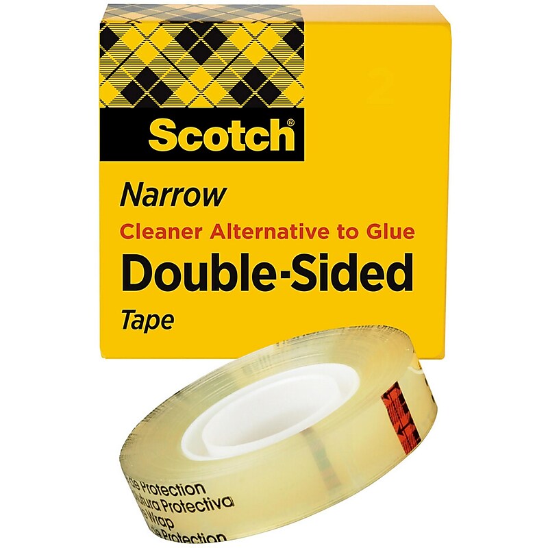 Scotch Permanent Double Sided Tape Refill, 1/2" x 36 yds., 12/Pack (665-12PK) image 1