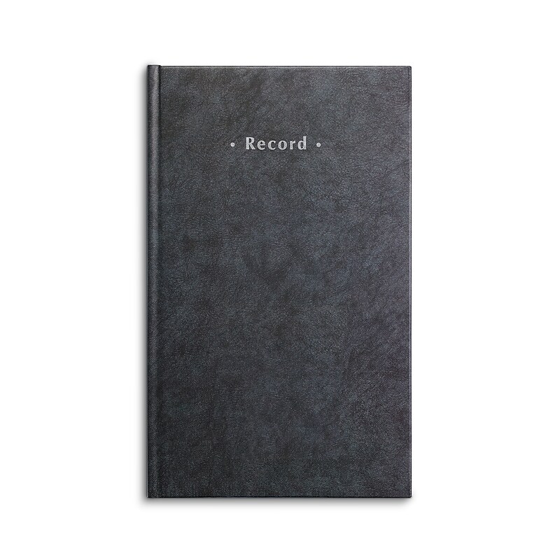 Staples Record Book, 7.25"W x 11.75"H, Blue Marble, 300 Sheets/Book (886673) image 1