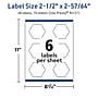 Avery TrueBlock Laser/Inkjet Decorative Edge Multipurpose Labels, 2-1/2" x 2-57/64", White, 60/Pack (94121)~#|#~7A5789D9-081B-4DEC-8FAD0B32D9A9F637_sc7