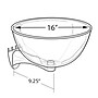 Azar Displays 16"W Bowl Display, Clear (700916)~#|#~7A5A97BD-002D-4397-B404E77A81082481_sc7