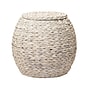 Household Essentials Handwoven Water Hyacinth Barrel Wicker Storage Basket Side Table, Cream (ML-4232)~#|#~7A5DFE38-A3B0-4F56-A8A32FB4C9455368_sc7