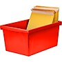 Storex Plastic Medium Classroom Storage Bin, 16.75"x 11.87"x 8.28", Red, Pack of 2 (STX61483U06C-2)~#|#~7A67F146-1D39-4C73-B8B4F443C87391C7_sc7