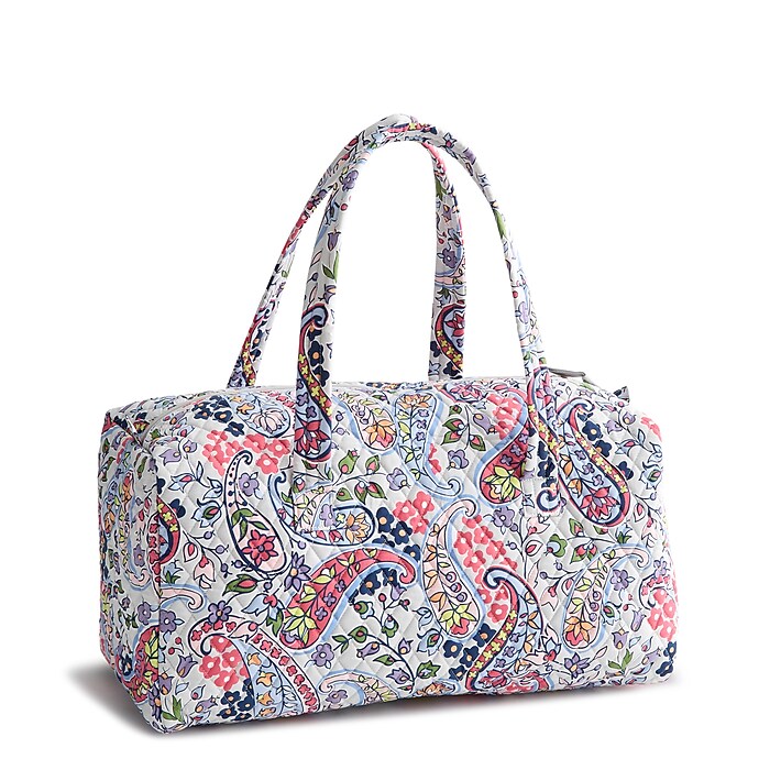 Vera Bradley Cotton Travel Bag, Maddalena Paisley/Oyster Mushroom