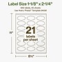Avery Hemp Oval Scalloped Laser/Inkjet Multipurpose Labels, 1-1/8" x 2.25", Off-White (840/Box)~#|#~7A6A007F-A9D9-4A9D-95A693A1D00EE8D6_sc7