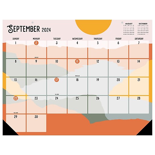 20242025 TF Publishing Landscapes 17" x 12" Academic Monthly Desk Pad