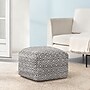Anji Mountain Cherokee Charcoal Ivory Fabric Rectangular Pouf Ottoman (AMBPF154-2014)~#|#~7A770956-3FCC-46BE-83CEB5369D0BC46D_sc7