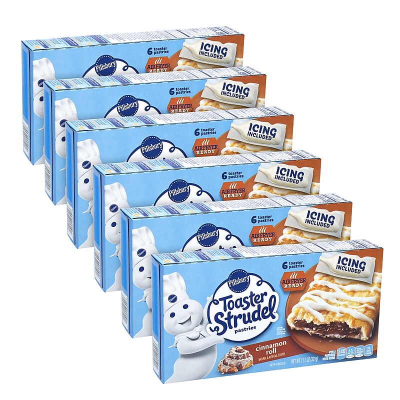 Pillsbury Toaster Strudel, Cinnamon Roll, 11.7 oz, 36/Pack (600-04144) image 1