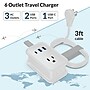 Uncaged Ergonomics 3-Outlet 3-USB Port Power Strip, 3', White (TC-w)~#|#~7A830776-EF1A-4555-B8359CDCEFF92183_sc7