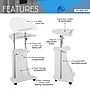 Techni Mobili 22"W Manual Adjustable Standing Laptop Cart, White (RTA-B005-WHT)~#|#~7A86EDF8-244C-400D-9589D261843B5F9B_sc7