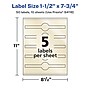 Avery Pearlized Ivory Decorative Edge Multipurpose Labels, 1.5" x 7.75", Ivory, 50/Pack (94118)~#|#~7A884F68-8711-4355-94BC5D161BF2E5A9_sc7