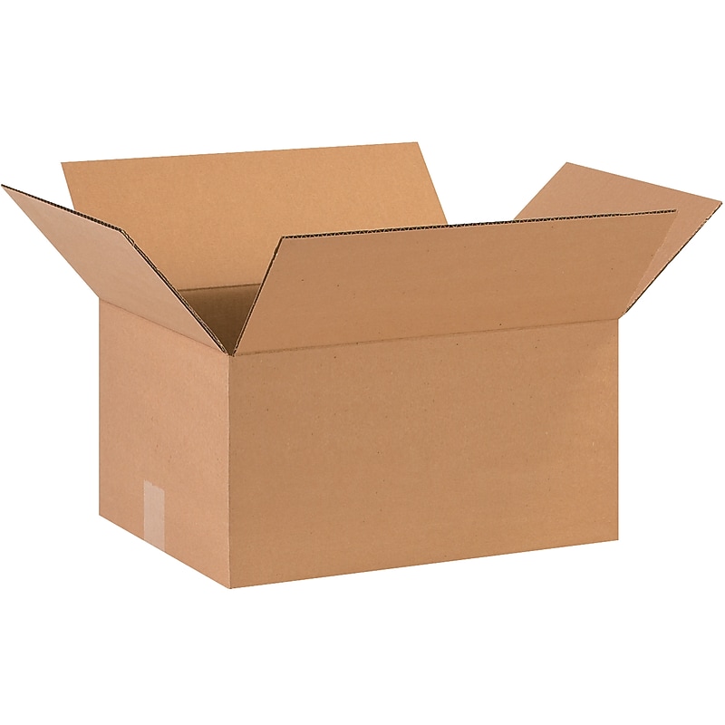 16" x 12" x 8" Corrugated Kraft Boxes, 32 ECT, 25/Bundle (BS161208X) image 1
