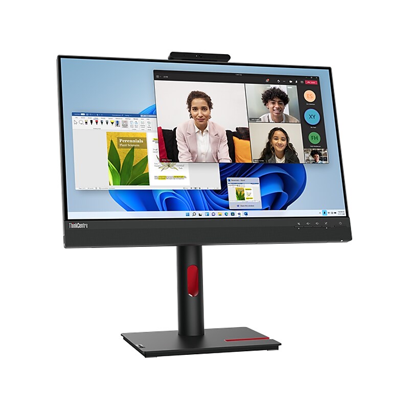 Lenovo ThinkCentre Tiny-In-One 24 Gen 5 Touch 23.8" 60 Hz WLED Monitor, Black (12NBGAR1US) image 1