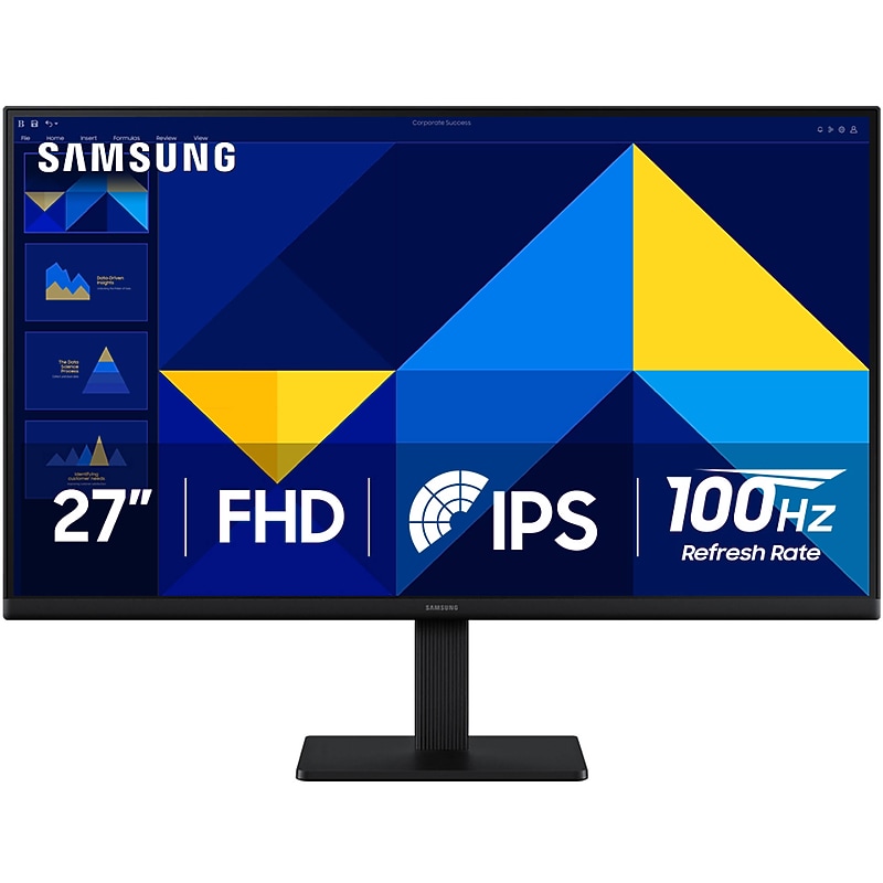Samsung S3 27" FHD IPS 100Hz LCD AMD FreeSync Monitor, Black (LS27D300GANXZA) image 1