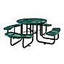 Global Industrial 46" Round Picnic Table, Expanded Metal, Green (277150GN)~#|#~7A8BFEBD-E8E0-4BEB-A52B998D7C4D77DE_sc7