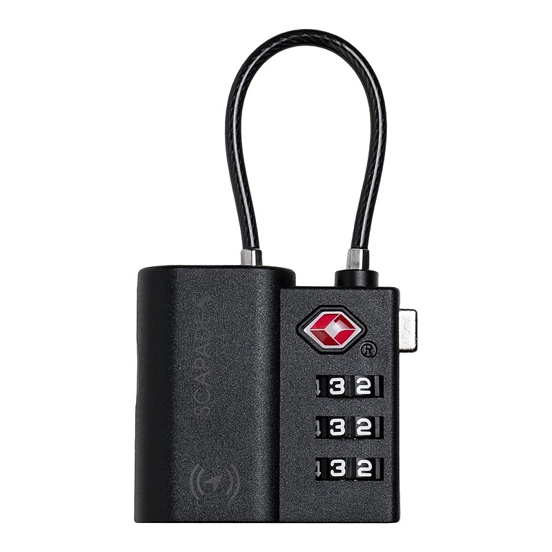 Scapade AirLock 3-Digit Combination Lock, Black (SCAPSLOCK) image 1