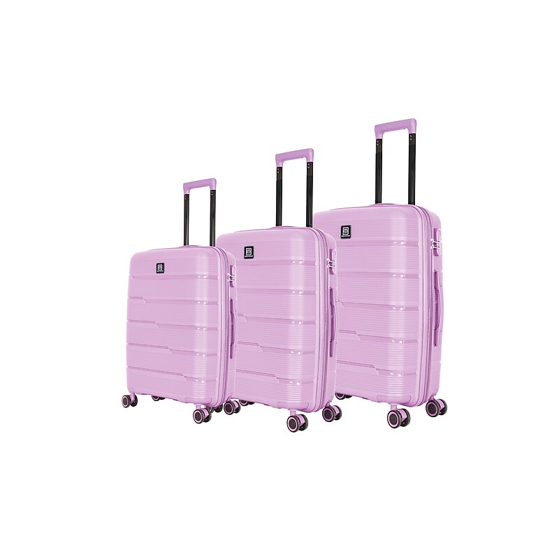 TUCCI Beau Monde Infallible Hardside Spinner Carry-On Luggage Set, TSA Checkpoint Friendly, Pink, 3/Set (BM0013-03pc-PRP) image 1