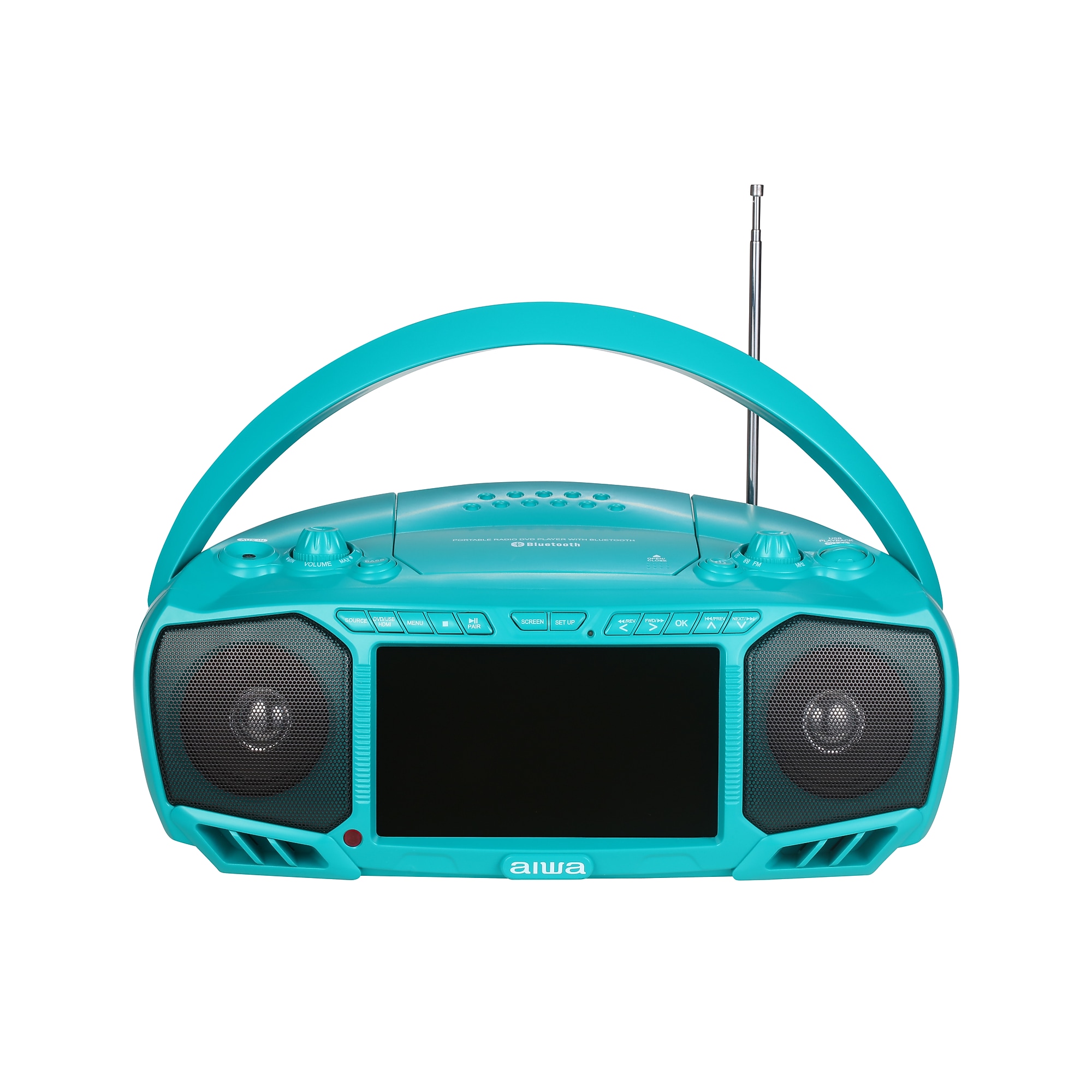 Aiwa Wireless Bluetooth Portable Media Boombox, Teal (AI7001-TL-STK-2) Sansujyuku sansujyuku.com