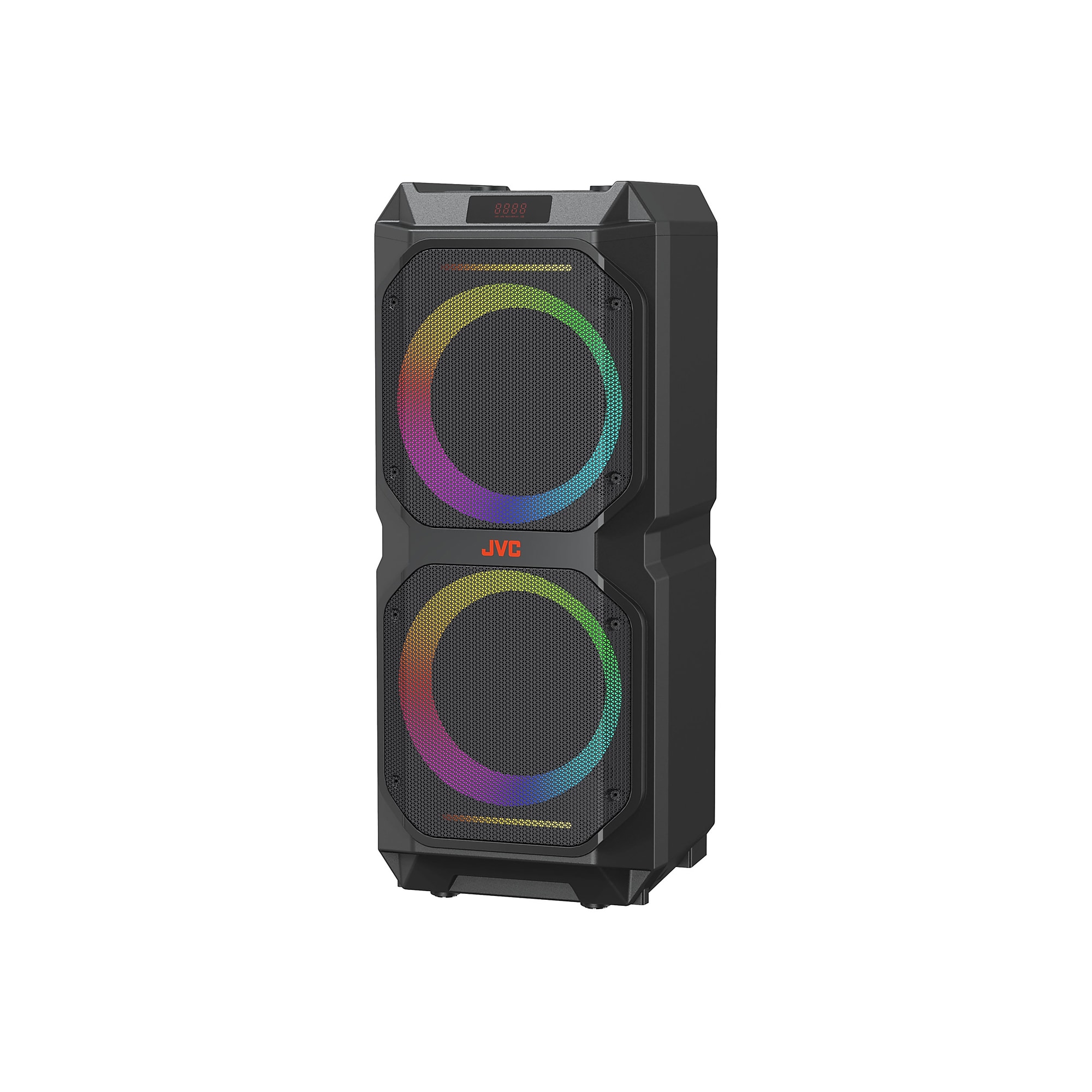 JVC Wireless Portable Bluetooth Party System Speaker with Dual Woofers, LED Lights & FM Radio, Black (SPPA300BT) Sansujyuku sansujyuku.com
