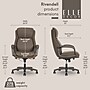 Elle Decor Rivendell AIR Lumbar Ergonomic Faux Leather Swivel Executive Chair, Mocha Brown (60124-MBRN)~#|#~7A9C4C20-E47C-4796-A83B1F71259F6A53_sc7