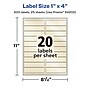 Avery Pearlized Ivory Rectangle Multipurpose Labels, 1" x 4", Ivory, 500/Pack (94202)~#|#~7A9D5BD9-9370-42FE-8841A558DAE0F459_sc7