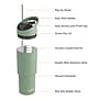 ASOBU Cosmic Stainless Steel Double Wall Insulated Water Bottle, 32 oz., Basil Green, (ADNABF77BG)~#|#~7AAD83D7-C443-4785-8EA306E34706FEE8_sc7