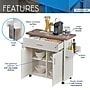 Techni Home Deluxe Mobile Kitchen Island Cart with Water Resistant Top, Storage Cabinets with Adjustable Shelves, and Spice Rack~#|#~7AB35E31-8772-414E-B3A09342C9C33084_sc7