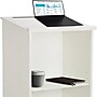 AdirOffice 46" Speaker Podium Lectern, White (661-01-WHI)~#|#~7AB3BEAD-16D4-4D92-B8C408EC3FF3CDFF_sc7