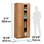 Sauder Select 71"H Storage Cabinet with 4 Shelves, Highland Oak (419188)~#|#~7AB441F1-1818-4039-A36414CB561EF315_sc7