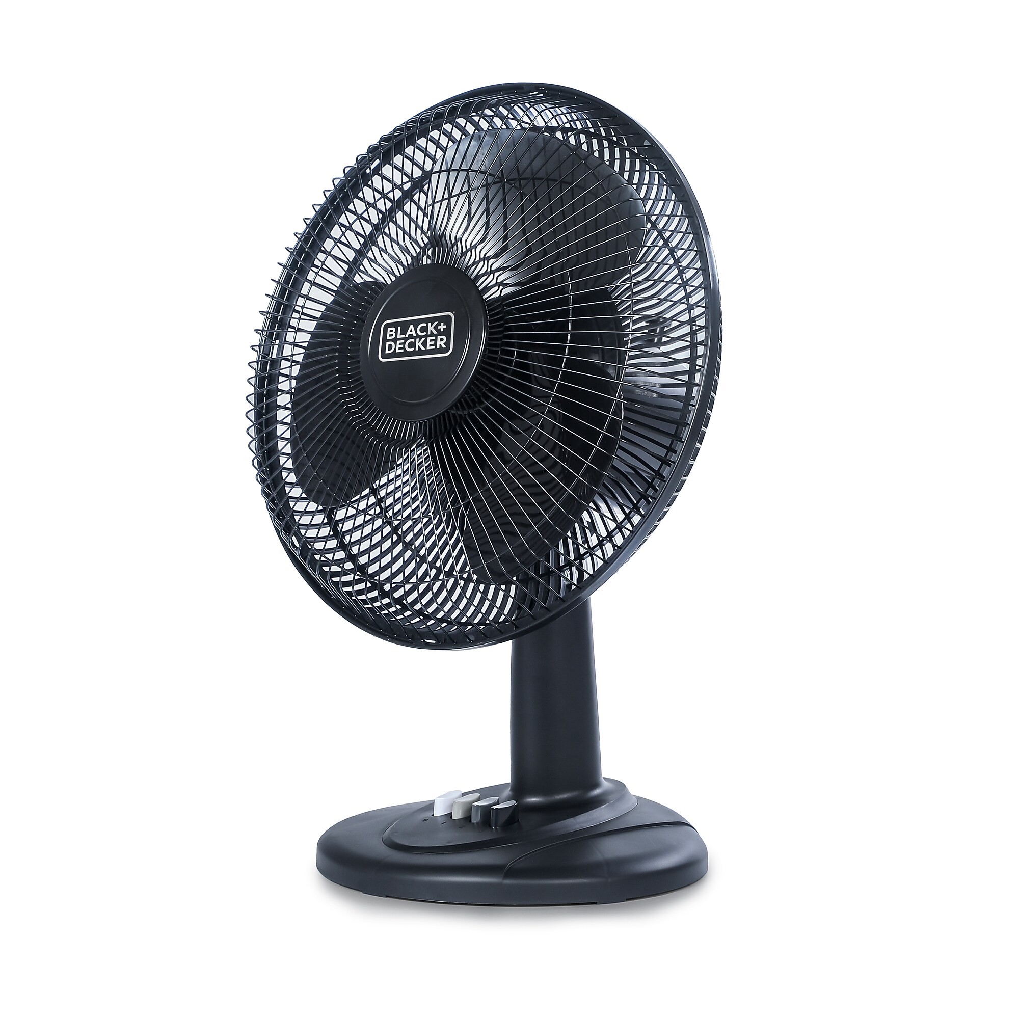 Black & Decker 12″ Oscillating Desk Fan, 3-Speed, Black (BFDT12SB) Simolary simolary.com