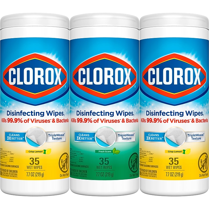 Clorox Disinfecting Wipes Value Pack, Fresh Scent and Crisp Lemon