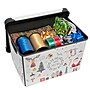 Simplify Happy Christmas Design Storage Tote Bin with Lid, Plastic, Multicolored (9080-40)~#|#~7ABF9719-3261-48EA-8280274DED64AE92_sc7