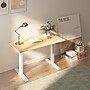 FlexiSpot E7COMMERCIAL 55''W Electric Height Adjustable Standing Desk, Bamboo/White (E7WCOM5528-LBZB)~#|#~7AC0E66F-B360-4E22-84315FF8E5A81D39_sc7