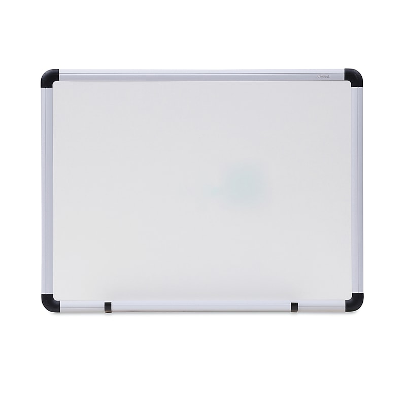 Universal Nonmagnetic Melamine Dry Erase Marker Board, Aluminum Frame, 18" x 24" (43722) image 1