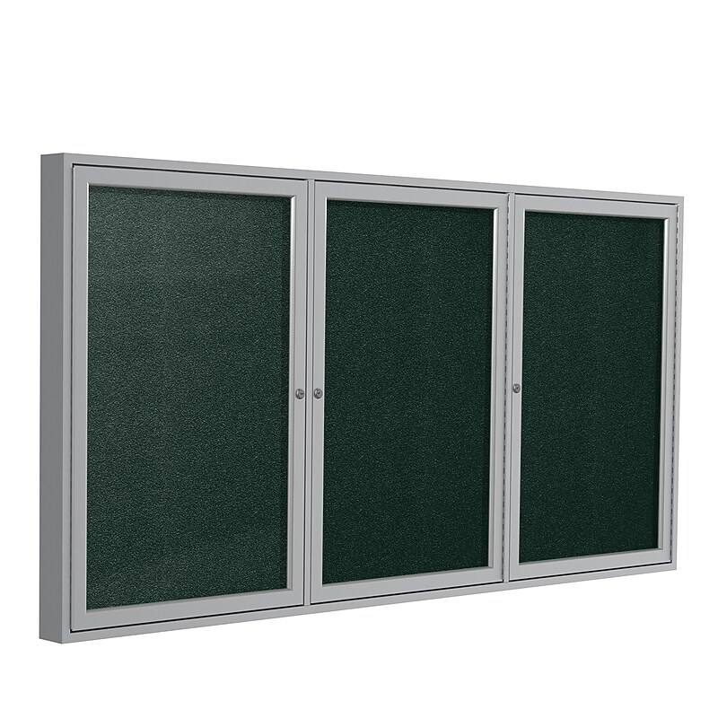 Ghent Vinyl Bulletin Board, Satin Frame, 6' x 4' (PA34872VX-183) image 1