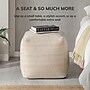 Anji Mountain Mojave Ivory Fabric Square Pouf Ottoman (AMBPF186-1818)~#|#~7AC87592-7A4A-4403-961CA5AB2D84D8E9_sc7
