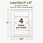 Avery Hemp Rectangle Laser/Inkjet Multipurpose Labels, 2" x 6", Off-White (80/Pack)~#|#~7AC9CC52-CEF3-4BC7-BC74950AA5DA20BC_sc7