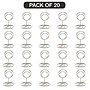 Global Printed Products Horizontal Card Holder, Table Top/Countertop, Silver Metal, 20/Pack (WRHLDR-SLV)~#|#~7ACC8B64-BBD4-424B-AA240408BD732DC0_sc7