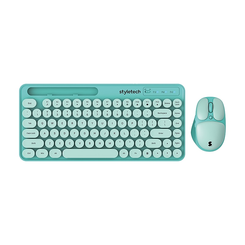 Styletech MK520 Wireless Ergonomic Keyboard, Mint (STY-MK520-MNT-US) image 1