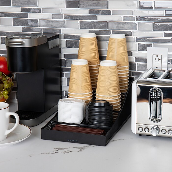 Mind Reader 7-Compartment Metal Coffee Cup and Condiment