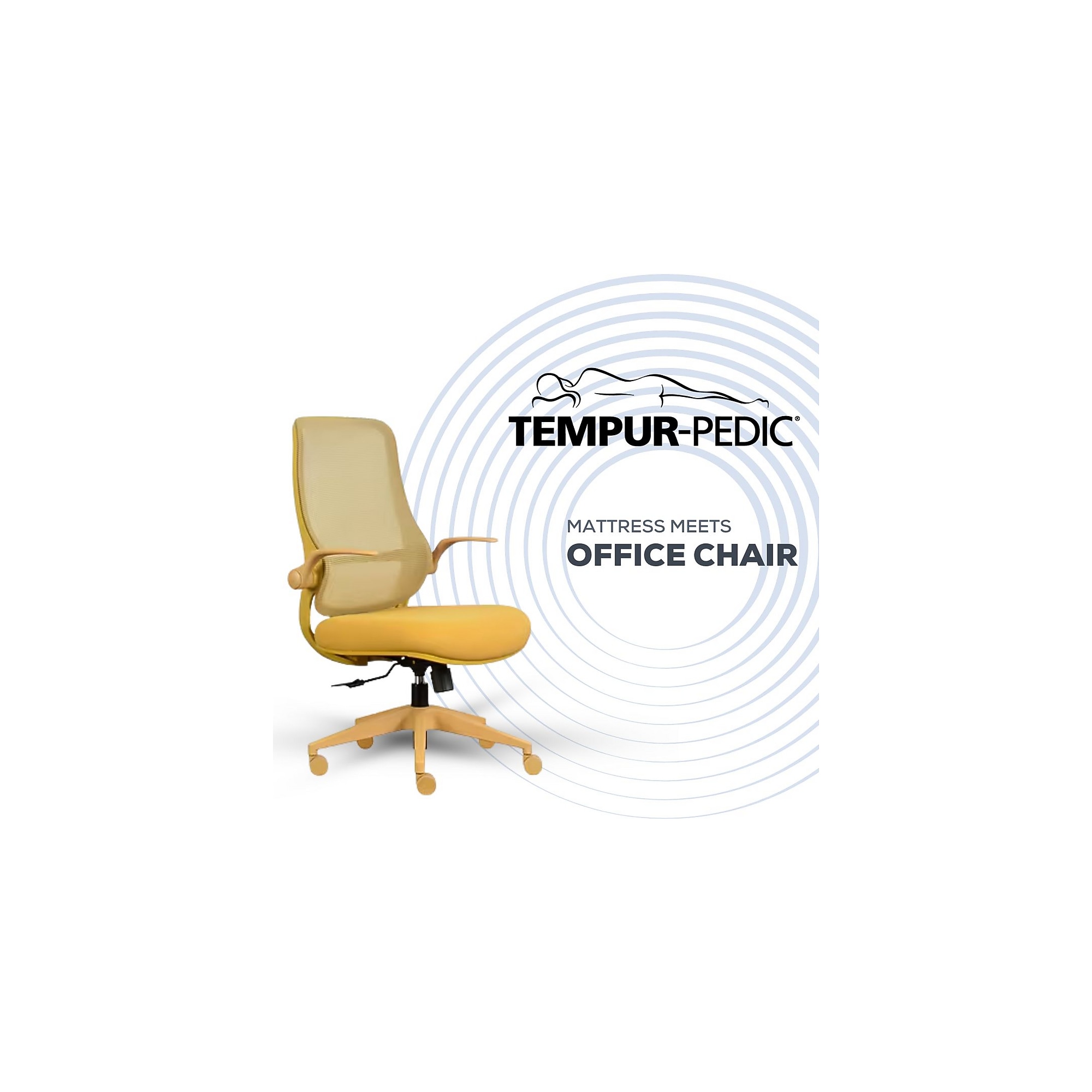 Tempur-Pedic Stratus Ergonomic Mesh/Fabric Swivel Executive Chair, Amber (TP-STRATUS-AMB) Sansujyuku sansujyuku.com