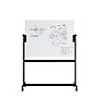 U Brands White Frosted Magnetic Glass Dry Erase Board, Double Sided Rolling Easel, Frameless, 47" x 35" (2368U00-01)~#|#~7AD36B11-387D-4FDE-98A7EEEFE4356DEC_sc7