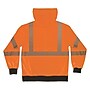 GloWear 8317BK High Visibility Long Sleeve Black Bottom Hooded Sweatshirt, ANSI Type R, Class 3, Orange, Medium (22983)~#|#~7AD64D1D-46F5-4106-8C56B8EAC3A7CFCA_sc7