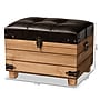 Baxton Studio Edmund Faux Leather Storage Ottoman, Dark Brown/Oak Brown (191-11904-HiT)~#|#~7ADAB592-6767-43F8-AF1582636753B6DE_sc7