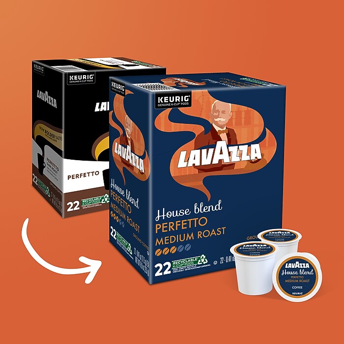Lavazza Perfetto Coffee Keurig® K-Cup® Pods, Medium Roast, 22/Box