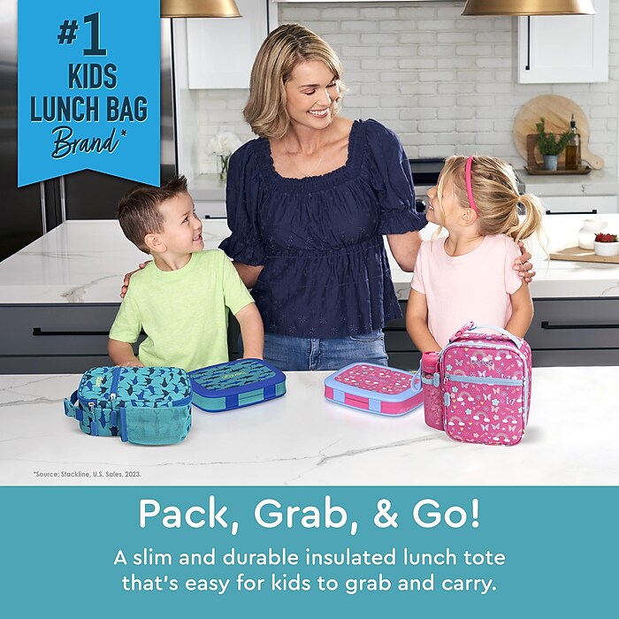 bentgo Kids Insulated Lunch Bag, 2-Compartment, Shark (BGKDBG-SHK