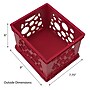 Storex Polypropylene/PP Mini Crate, 9" x 7.75" x 6", Red, 12/Pack (STX61593U12S)~#|#~7AE56CFA-863E-4B41-B78CD909DDFD2BED_sc7