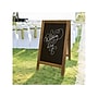 Excello Global Products Indoor/Outdoor A-Frame Sidewalk Sign, 22.8" x 40", Black/Brown (GPP-0001-S)~#|#~7AE5F56A-2734-4ECA-BFD137AC91A0A58F_sc7
