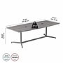 Bush Business Furniture 96W x 42D Boat Shaped Conference Table with Metal Base, Platinum Gray (99TBM96PGSVK)~#|#~7AE69032-4135-4CE2-B0E1A4D3671D784F_sc7