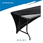 Iceberg 96"L x 30"W Stretch-Fabric Table Cover, Black (16531)~#|#~7AECAD41-BE39-4C47-AD078DF68F76F237_sc7