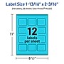 Avery Rectangle Multipurpose Labels, 1-13/16" x 2-3/16", Bright Blue, 240/Pack (94233)~#|#~7AEDE18B-C5F3-4D2C-87D2DB7F6CB05FBD_sc7